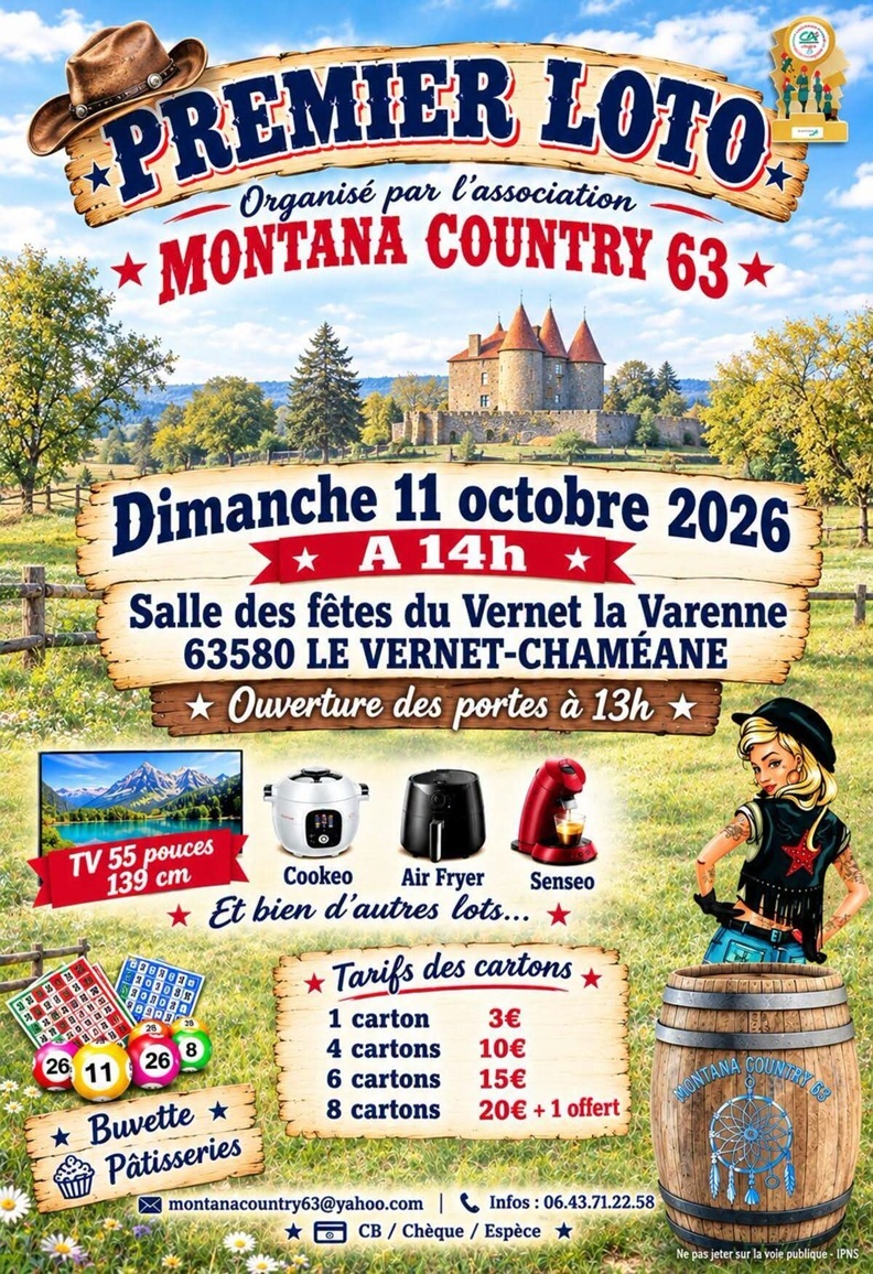 Premier LOTO : Dimanche 11 Octobre 2026 à 14h00